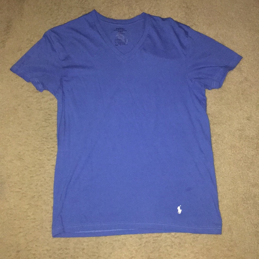 short sleeve v-neck polo shirt